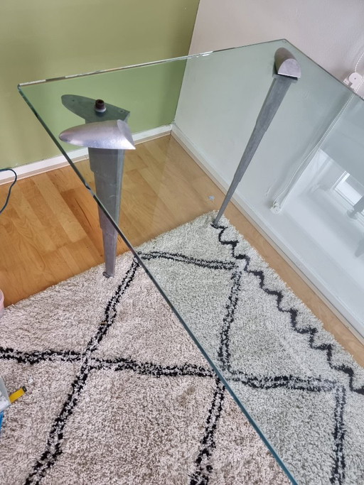 Rob Eckardt Glass Dining Table – eettafels, Metal (photo 2 of 6)