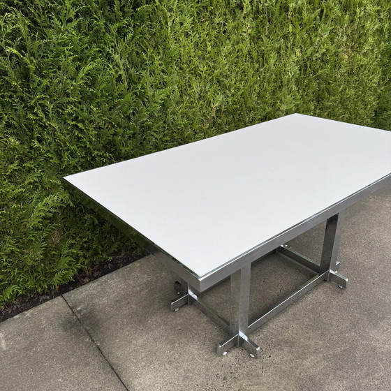 Image 1 of table à manger vintage chromée