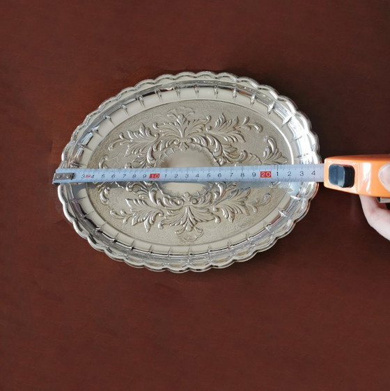 Image 1 of SET DI VASSOI IN ALPACA GOFFRATI