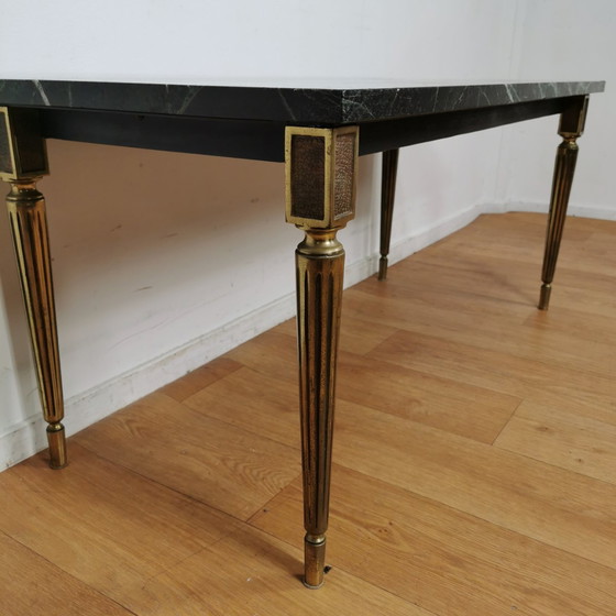 Image 1 of Hollywood Regency, Vintage Coffee Table With Marble Top