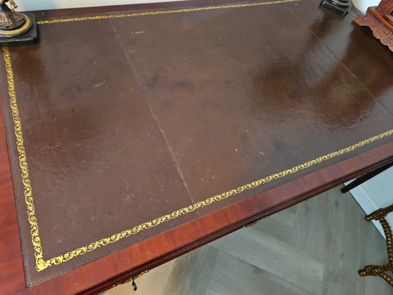 Mooi Antiek Bureau – Leather, Wood (photo 5 of 6)