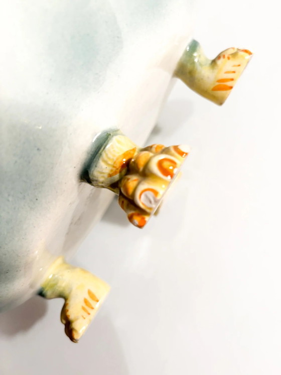 Handbemaltes Säulen-Keramik-Mittelstück aus den 1950er Jahren – Dekorative Objekte, Ceramic (photo 12 of 12)
