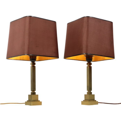 Vintage Brass Table Lamps Boulanger Style