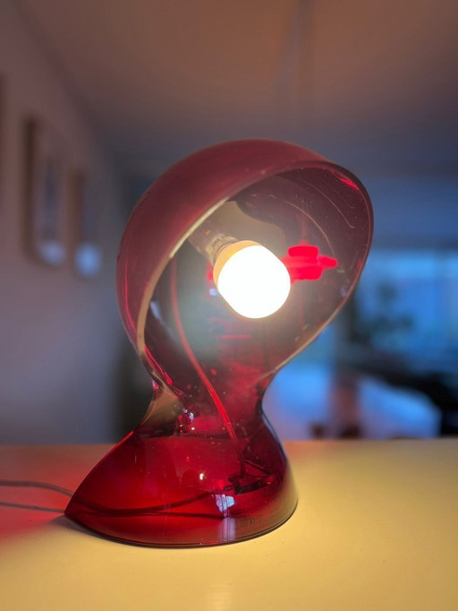 Vintage Artemide Dalù - Design Italiano - Rosso Trasparente