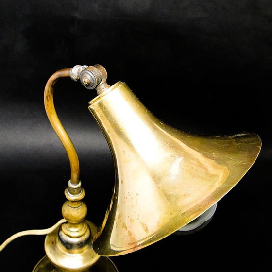 Art Deco Industrial Table Lamp, Germany, 1930s – Metal, Brass (photo 5 of 13)