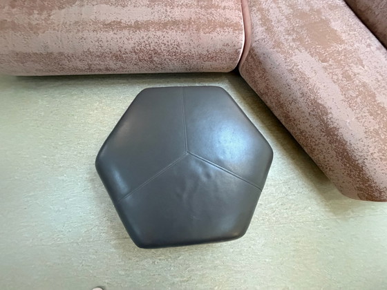 Leolux Guadalupe Hocker., Hocker & Poufs, Leder, Stoff, Grau (Foto 2 von 5)