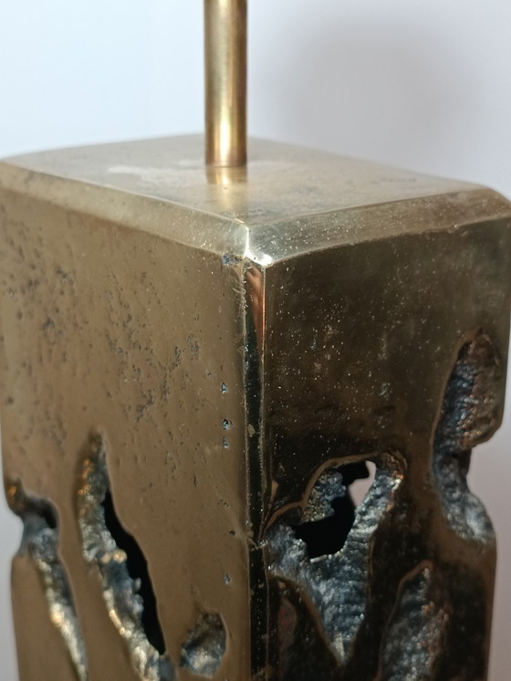 Image 1 of Lampe Brutaliste en Bronze par David Marshall 1980