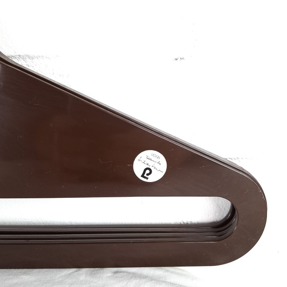 Image 1 of 4x Vintage dark brown space age clothes hanger Danilo Silvestrin Lambert