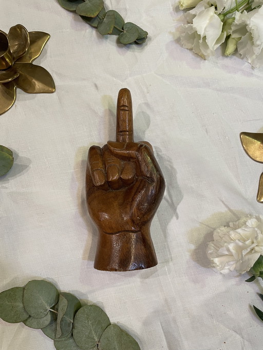 Medidor de anillos de madera para dedos