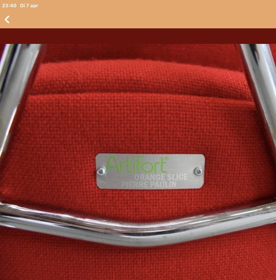 Image 1 of Artifort Orange Slice armchair, red