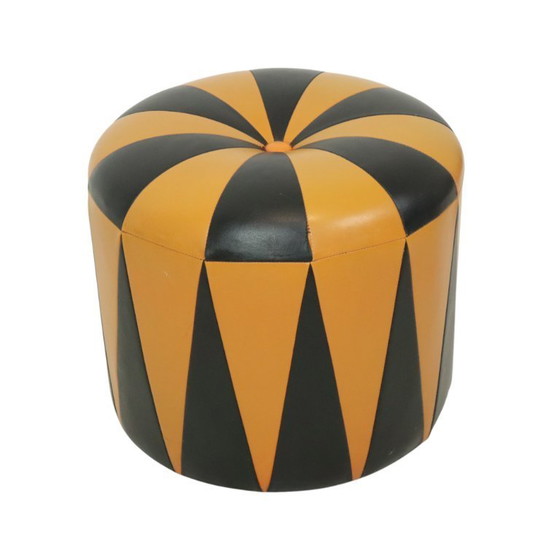 Image 1 of Pouf rotondo vintage in similpelle anni '60