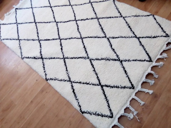 Tappeto tribale marocchino Beni Ourain - Pelo lungo - Lana naturale - 180 x 120 cm – Tappeti, Wool, Cotton (photo 8 of 8)