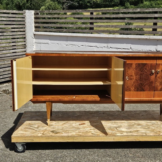 Image 1 of French MID-CENTURY MODERN Sideboard-Luxurious Macassar 60s Buffet-60s