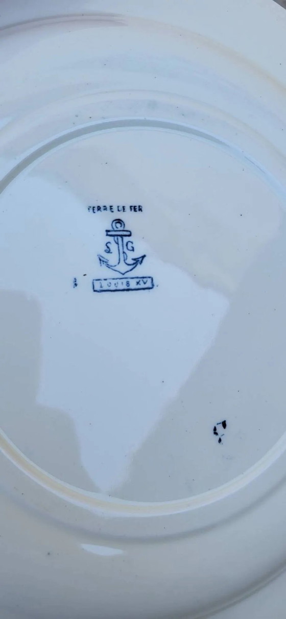 6 piatti piani Clairefontaine modello Luigi XV – Stoviglie, Porcelain, Vintage (photo 7 of 8)