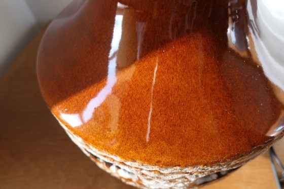 Image 1 of Vintage ceramic large floor lamp W. Germany fat lava