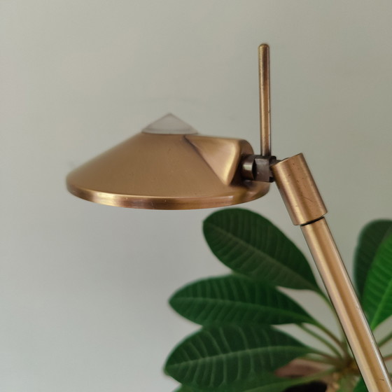 Image 1 of Vintage heavy brass halogen lamp with 2 brightness settings
