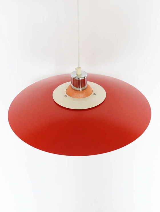 Image 1 of Vintage Design light Korfu pendant lamp Danish shell lamp orange