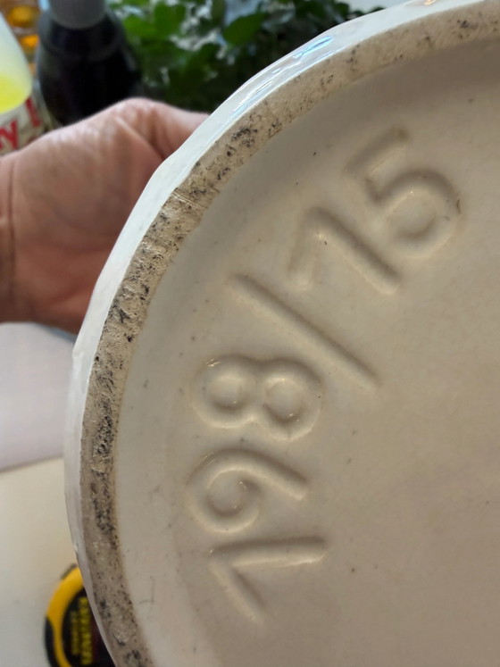 West Germany white flower pot – Plant pot, Ceramic, Vintage (photo 3 of 6)