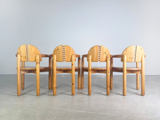 Image 1 of Set di 4 sedie originali Rainer Daumiller del Medioevo con braccioli