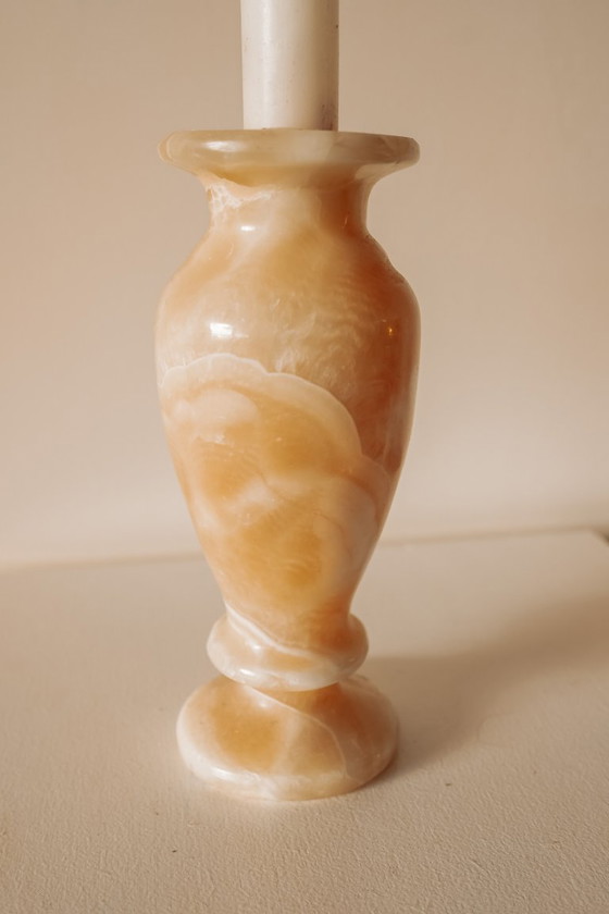 Image 1 of Candeliere vintage in alabastro