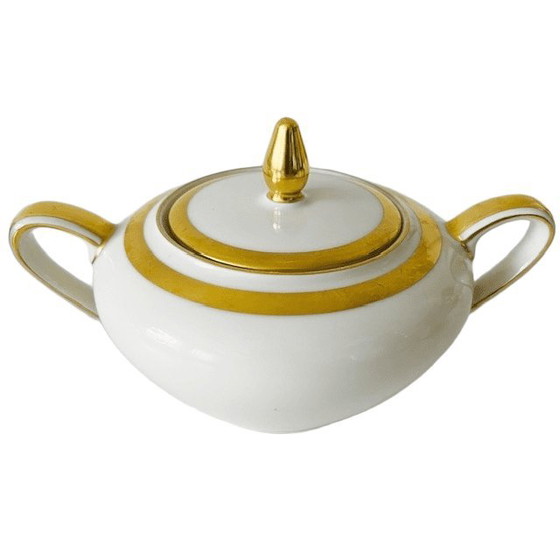 Image 1 of Eschenbach Bavarian cream set porcelain cream white gold 1940's