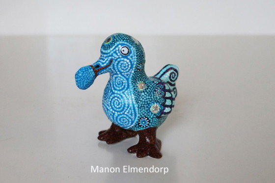 100% Sculture Dodo Fatte a Mano / Arte di Uccelli Nuove, Altro, Blu, Modern (foto 5 di 6)
