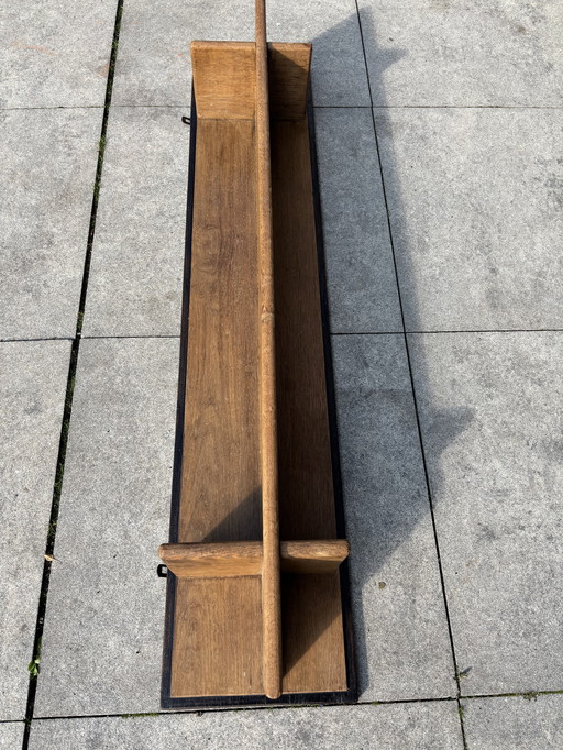 Art Deco Amsterdam School Oak wall shelf bookshelf