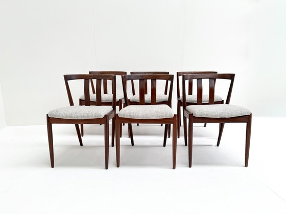Image 1 of 6er Set Kai Kristiansen Esszimmerstühle aus Teakholz