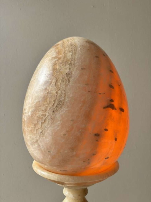 Rare mid-century floor lamp in alabaster