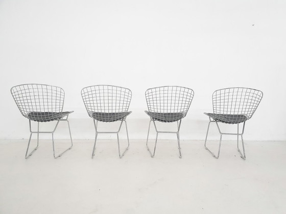 Image 1 of Set aus vier Drahtstühlen im Bertoia-Stil, 1970er Jahre