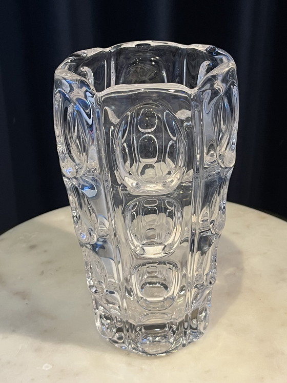 Image 1 of Vase vintage Sklo Union « Lens » style Mid-Century Modern