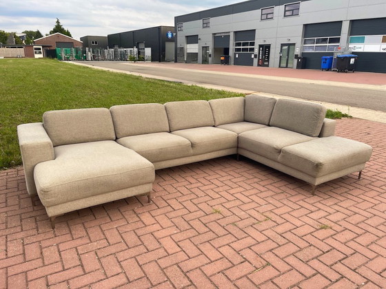 Image 1 of Montel Sofá de tela en U con amplios asientos