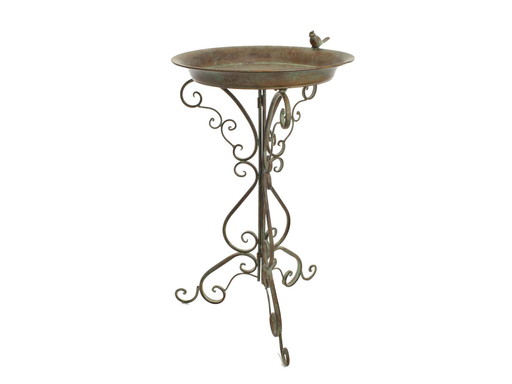 Elegant Birdbath On Stand Antique Style