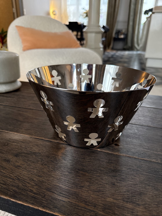 Image 1 of Alessi Girotondo durchbrochener Korb – Obstschale. Silber.