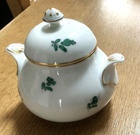 Image 1 of Azucarero y jarra de leche numerados y raros "Rose de Vienne" de Augarten Wien