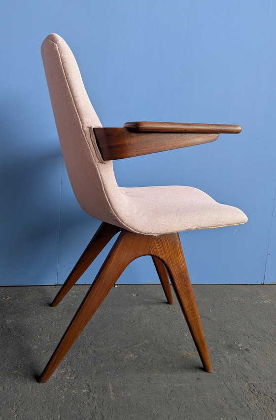 Image 1 of 4x vintage teak eetstoelen G.J. van Os Culemborg