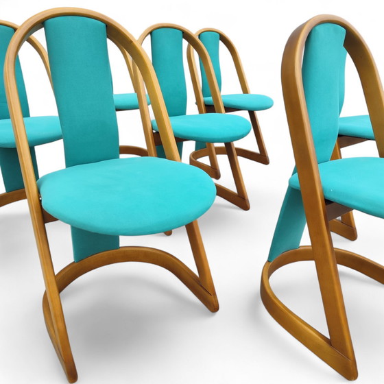 Image 1 of Set Duitse eetkamerstoelen uit de jaren 70