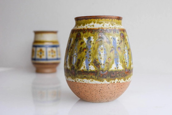Image 1 of Mid-century modern art Danish pottery vase by Michael Andersen, 1960s