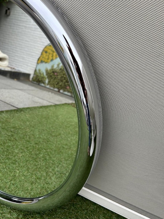 Image 1 of Miroir vintage à cadre tubulaire chromé