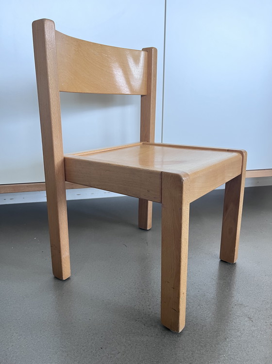Image 1 of Vintage Scandinavian Design High Chair - Solid Beech