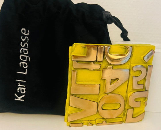 Escultura de bronce AMARILLO de Karl Lagasse (1981) – Bronze (photo 3 of 5)