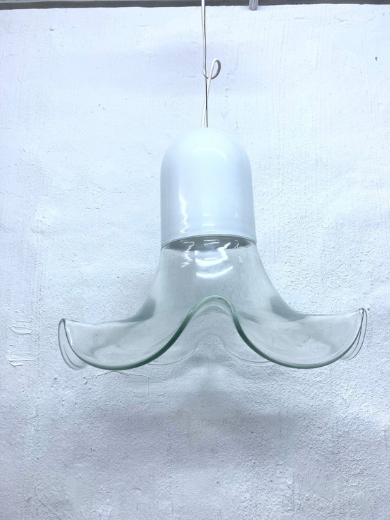 Image 1 of Italiaanse Murano glazen hanglamp, ontworpen door Renato Toso & Roberto Pamio Leucos.