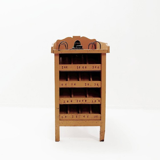 Image 1 of "The Frog Game", an old game made of wood and painted iron, early 20th century