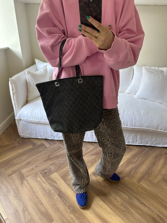 Image 1 of Bolso de lona gris de Gucci