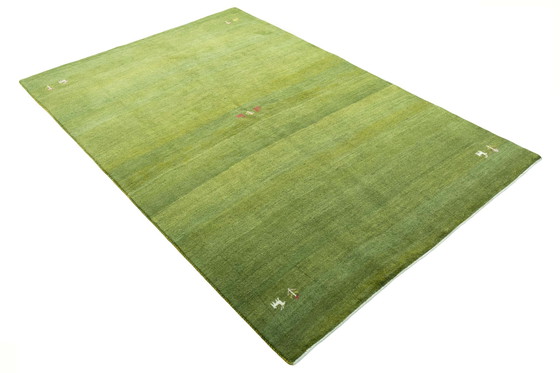 Image 1 of Tappeto Gabbeh Loribaft annodato a mano – 245 x 170 cm – Verde naturale con raffinati motivi nomadi