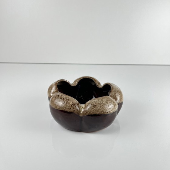 Image 1 of Plato baratija de cerámica esmaltada moteada - 1960/70