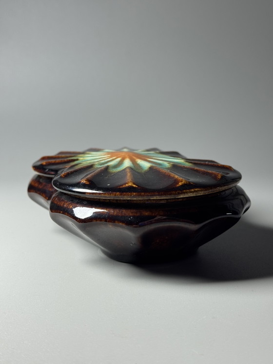 Image 1 of Thulin, Bélgica, década de 1930, caja con tapa Art Déco, modelo 783, esmalte: Vulcan