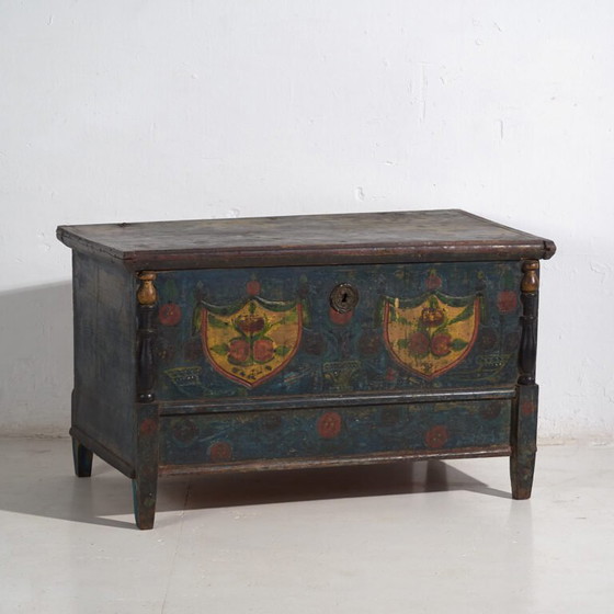 Coffre ancien européen peint à la main - Europe Centrale (c. 1850) – Commodes (photo 7 of 40)