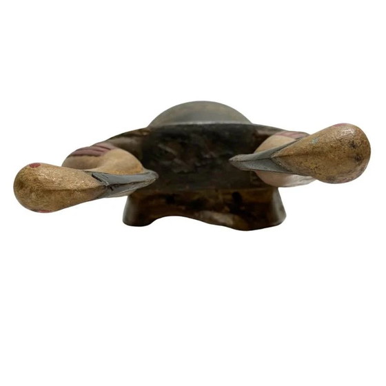 Máscara Baule Antigua de Madera de 51 cm con Pájaro Doble | Arte Mural Exclusivo | Costa de Marfil (photo 5 of 5)