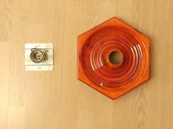 Image 1 of Hustadt set of 4 ceiling light wall lamp ceramic red UK1aeb